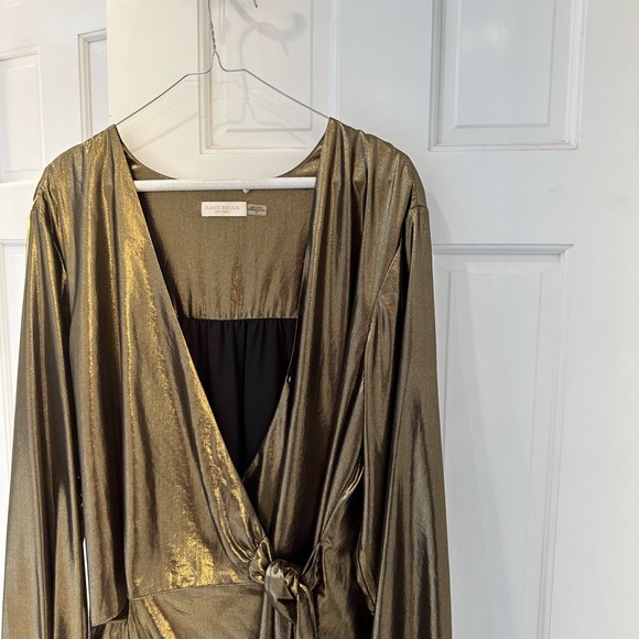 Ramy Brook Large wrap blouse metallic gold - Picture 11 of 12